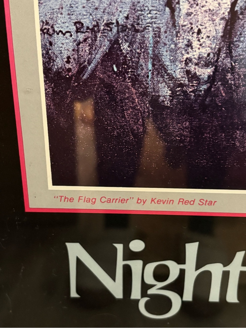 Vintage Kevin Red Star “Night of the First Americans” Print Signed & Framed VTG - Picture 6 of 12
